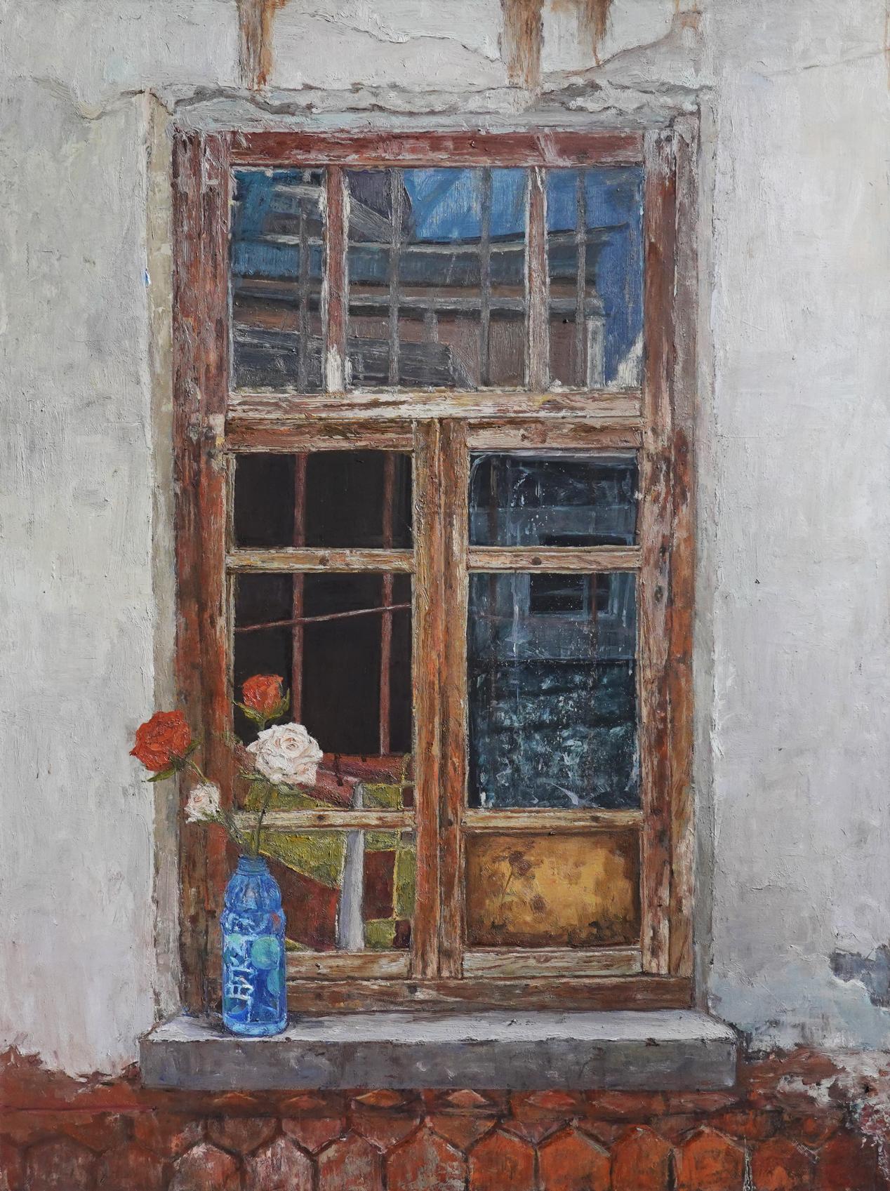 牛腾腾，《新生》，油画，80x105cm 2021年7月