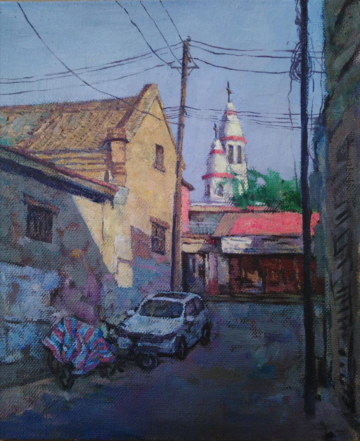 魏方川《老城》46×38cm 油画