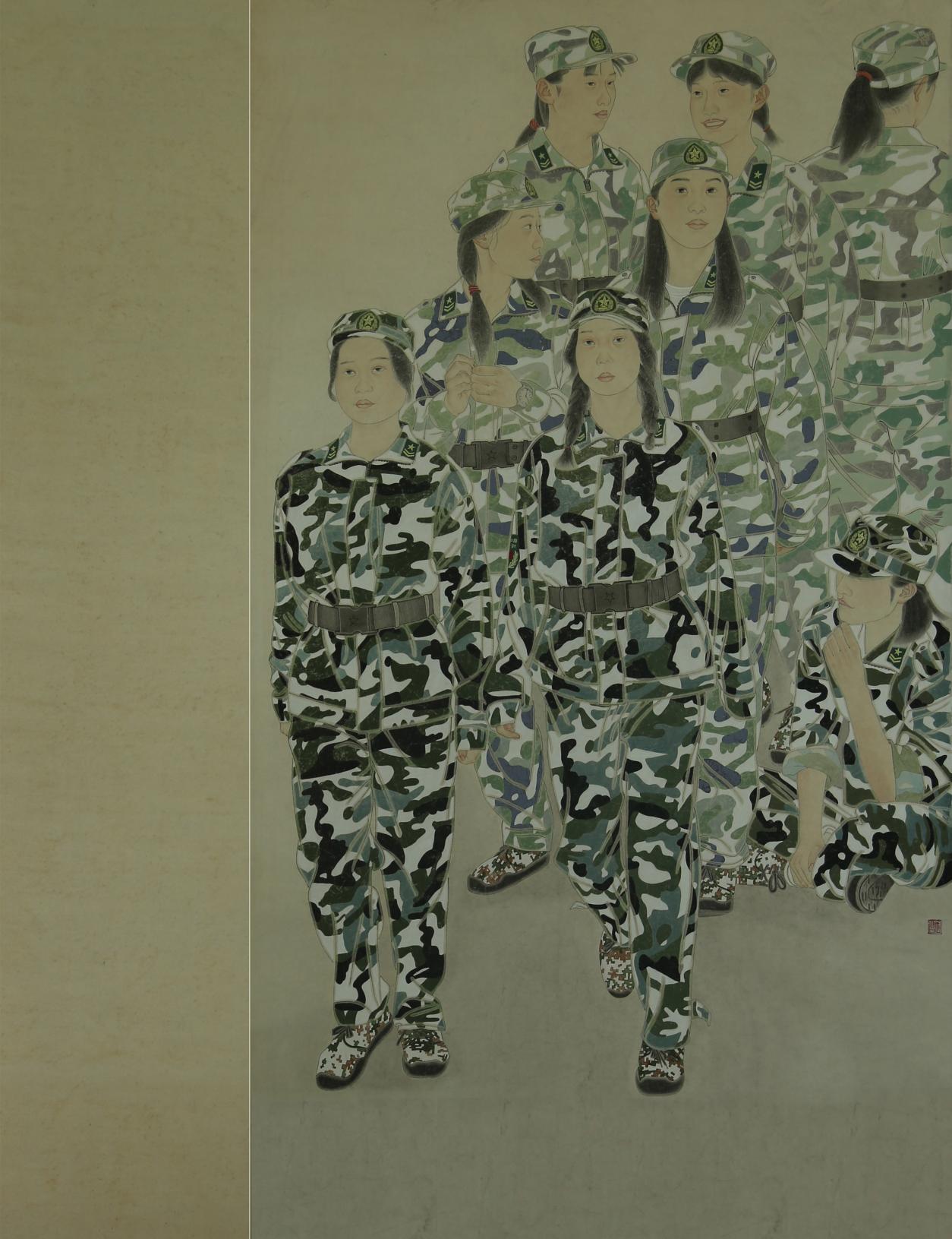 段世昌 青春绿动 中国画 180CM198CM 2021年